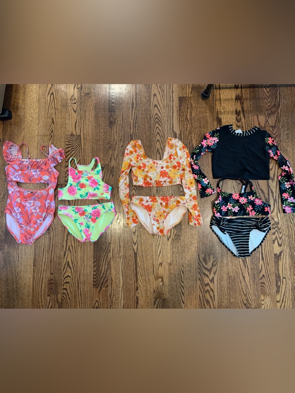 Art class bathing suit bundle; girls L (10/12)